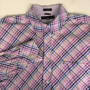 Tommy Hilfiger Men's XL Button Down Shirt Multicolor Plaid Casual Long Sleeve